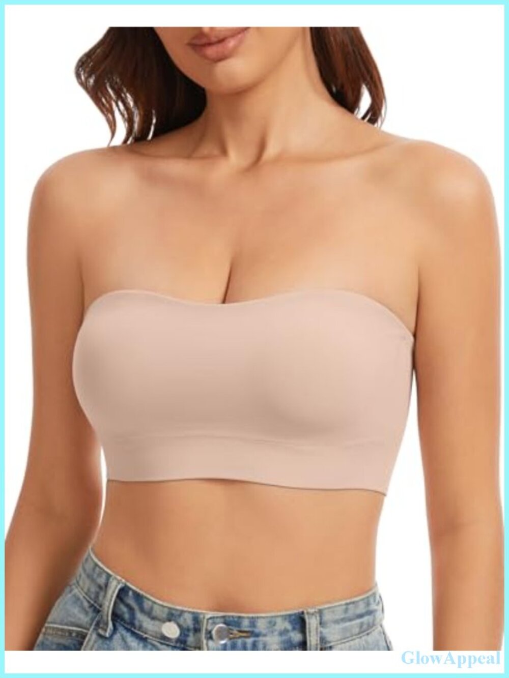 Wireless Padded Bandeau Bra Strapless No Underwire Tube Top Supportive Bralette